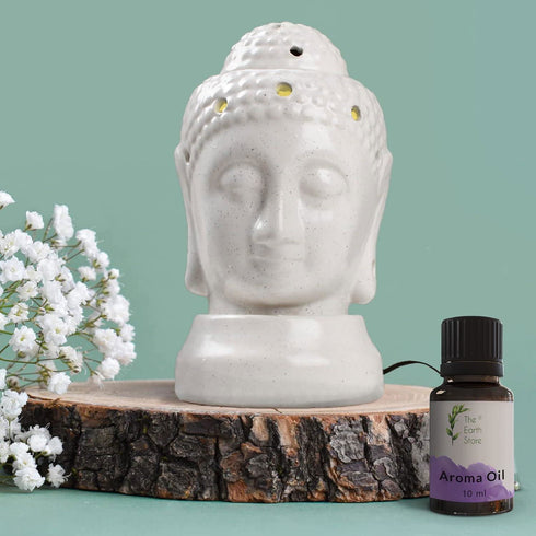 Electric Buddha Ceramic Aroma Diffuser Fragrance Humidifier & Aroma Oil Burner - The Earth Store - Aroma Diffuser